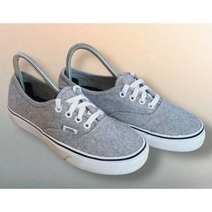 Vans Light Grey Herringbone Lace Up Sneakers 508731 US Men's 5.5 Women's 7